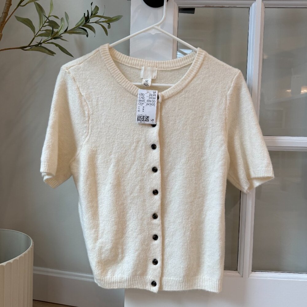 H&M Short Sleeve Knit Cardigan